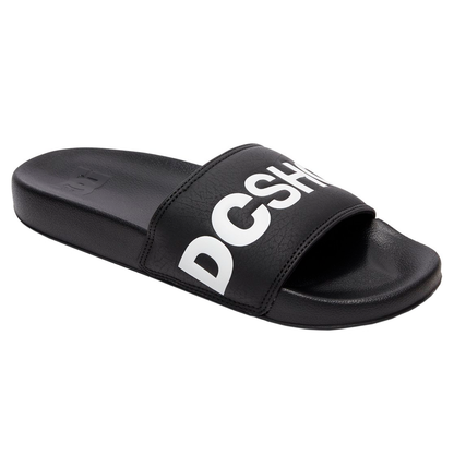SANDALIA DC SHOES SLIDE PARA CABALLERO COLOR NEGRO BLANCO