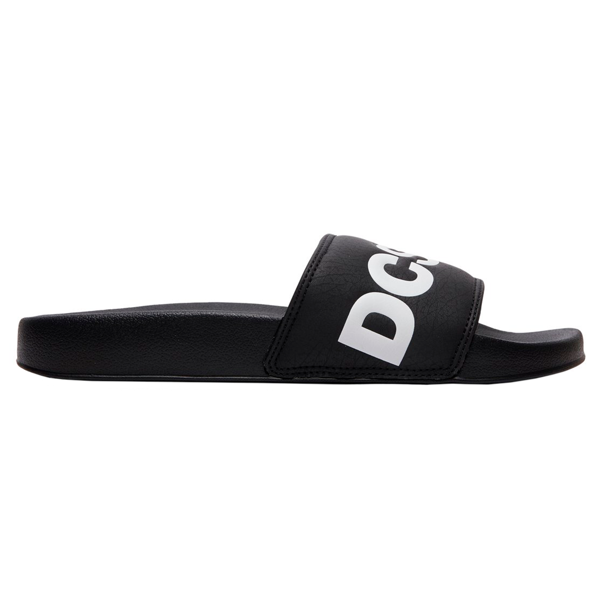 SANDALIA DC SHOES SLIDE PARA CABALLERO COLOR NEGRO BLANCO