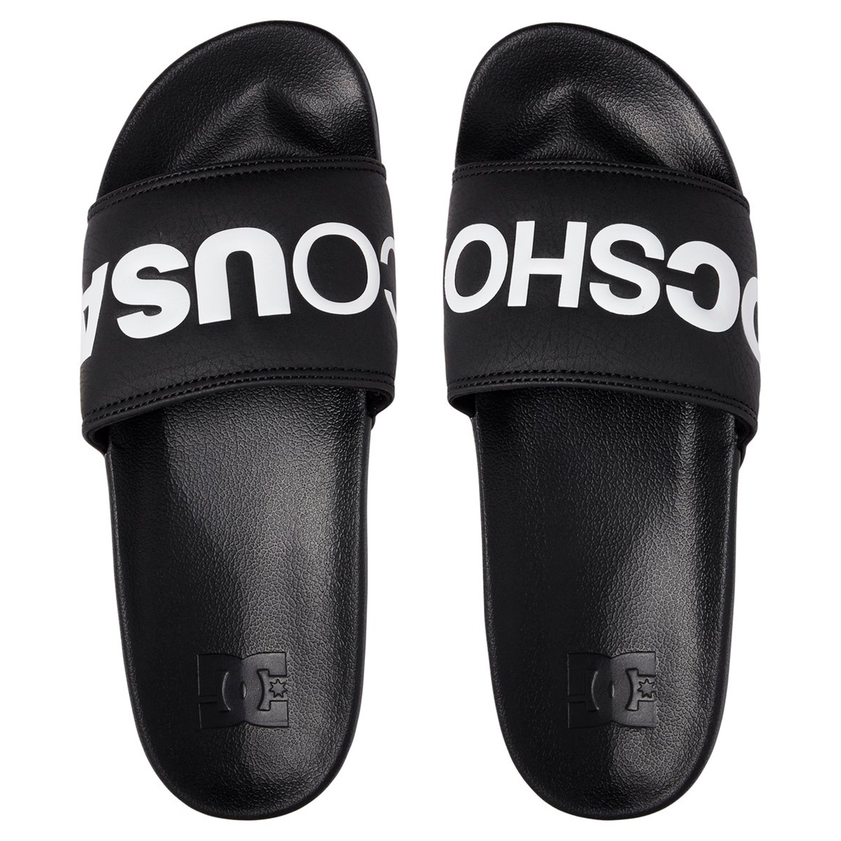 SANDALIA DC SHOES SLIDE PARA CABALLERO COLOR NEGRO BLANCO