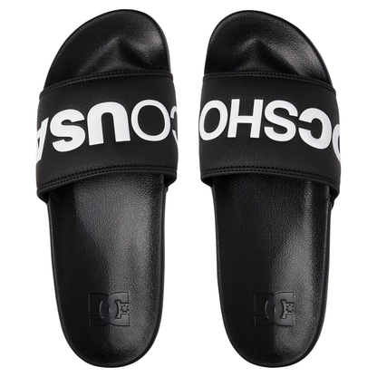 SANDALIA DC SHOES SLIDE PARA CABALLERO COLOR NEGRO BLANCO
