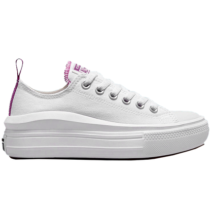 CONVERSE CHUCK TAYLOR MOVE OX PARA DAMA COLOR BLANCO MORADO