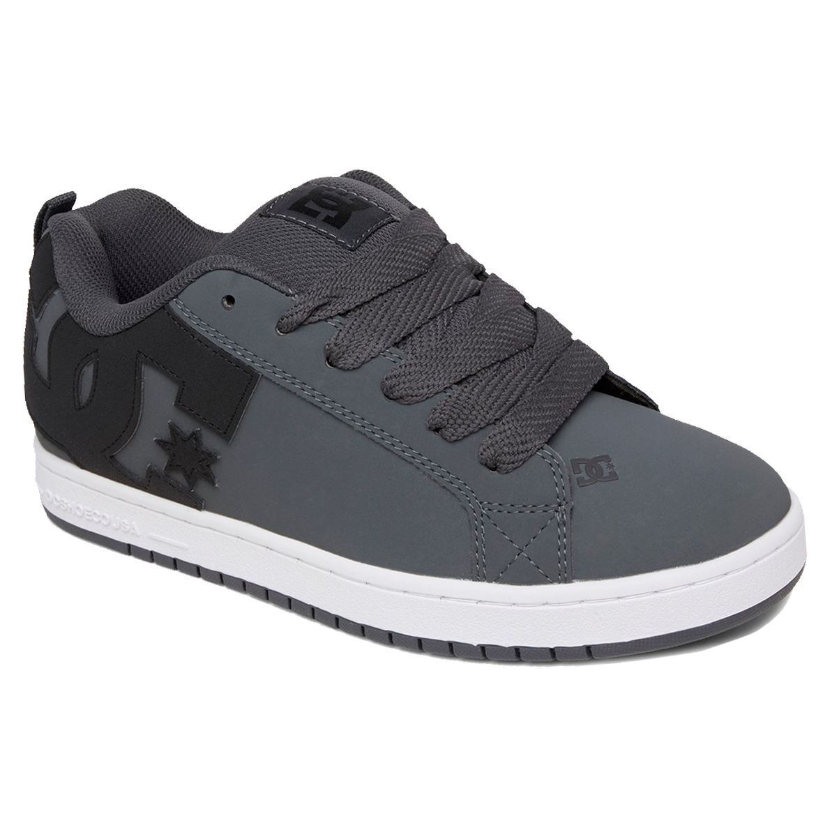 TENIS DC SHOES COURT GRAFFIK PARA CABALLERO COLOR GRIS NEGRO