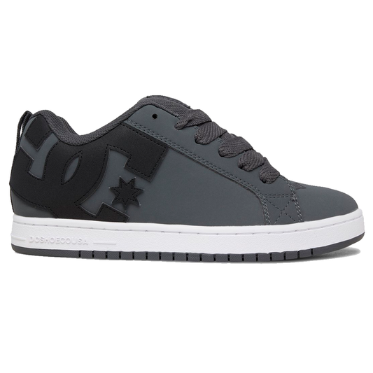 TENIS DC SHOES COURT GRAFFIK PARA CABALLERO COLOR GRIS NEGRO