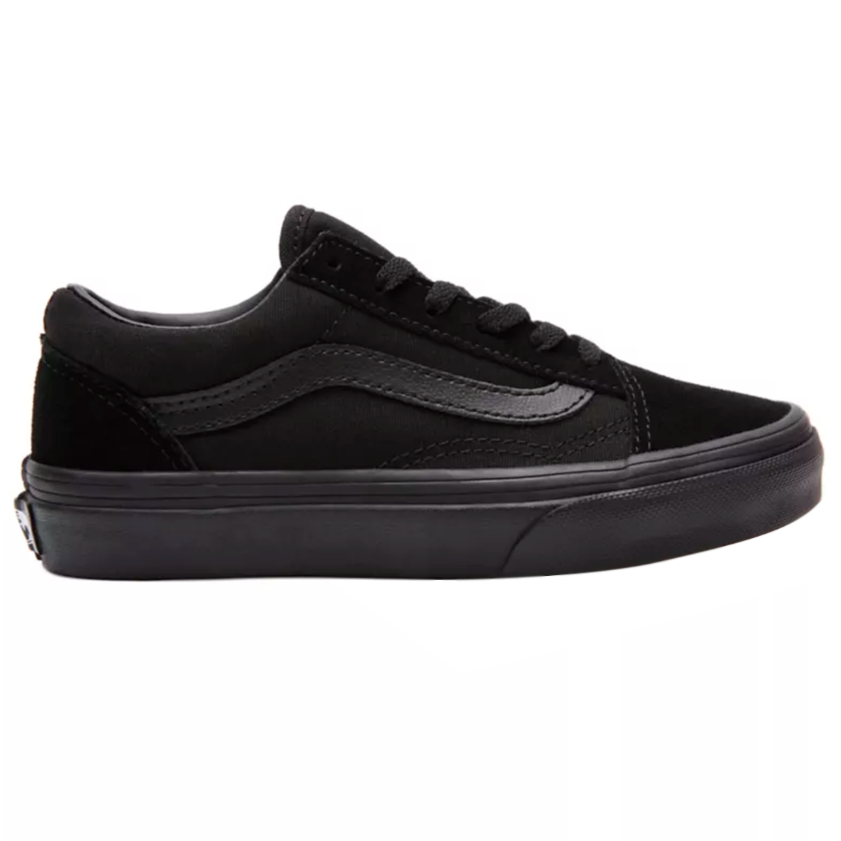VANS OLD SKOOL PARA NIÑO COLOR NEGRO MONOCROMO