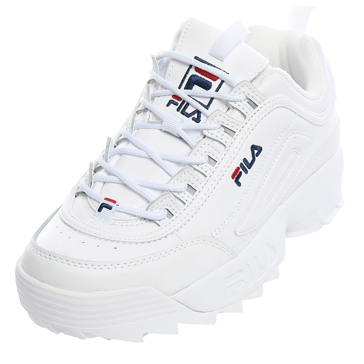 FILA DISRUPTOR II PREMIUM PARA NIÑO COLOR BLANCO MARINO