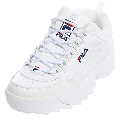 FILA DISRUPTOR II PREMIUM PARA NIÑO COLOR BLANCO MARINO