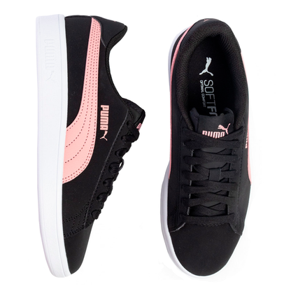 PUMA SMASH V2 PARA DAMA COLOR NEGRO ROSA
