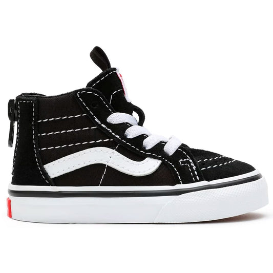 VANS SK8-HI ZIP INFANTIL COLOR NEGRO BLANCO